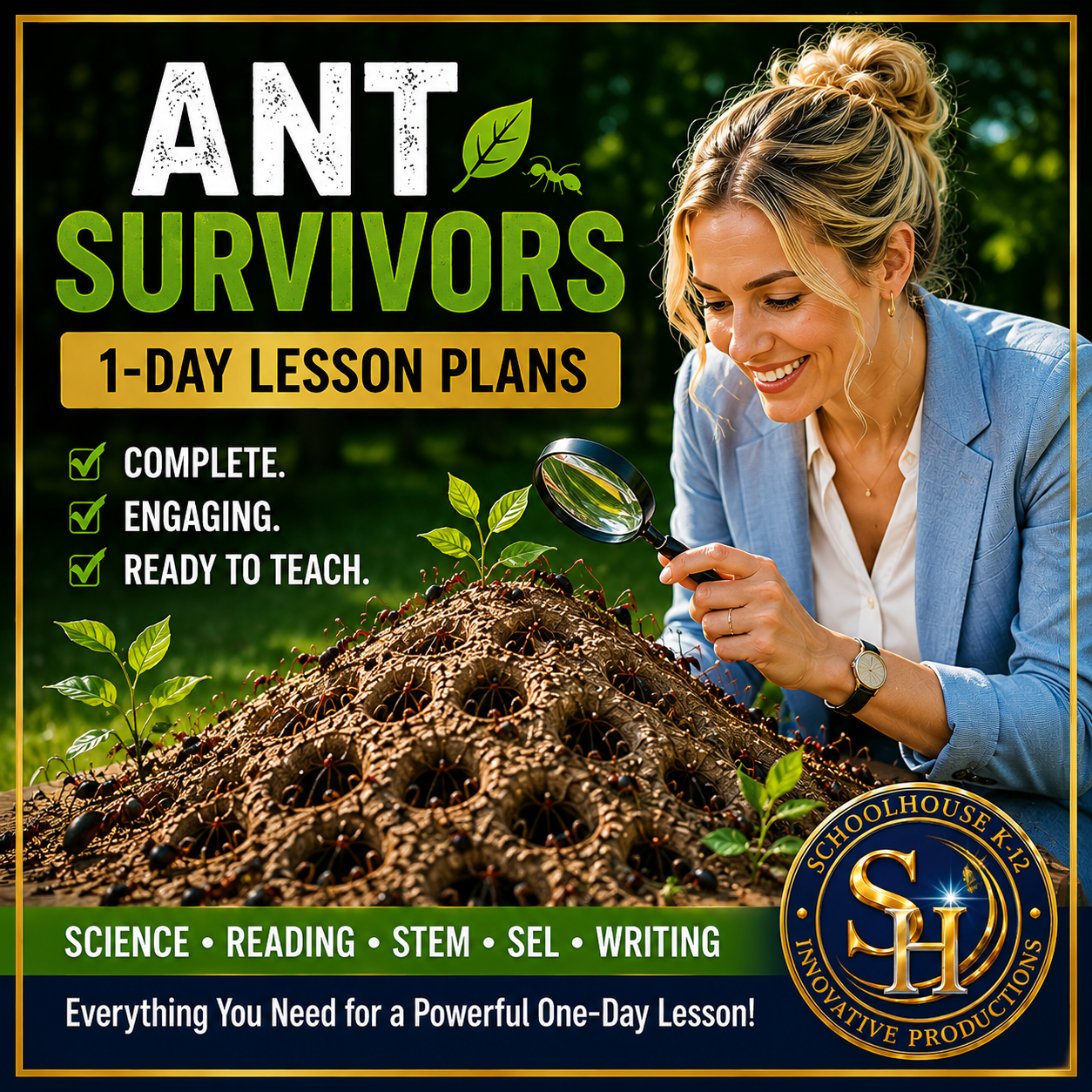 Ant Survivors 1-Day Lesson Plans cover, Grades 3rd–6th